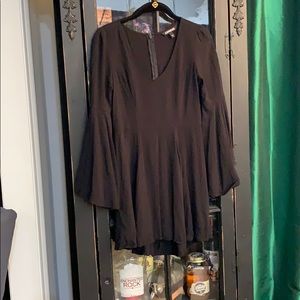 Express fitted black mini dress